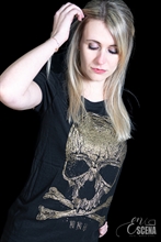 BadAss Bastards - Gold Skull, Girlie Shirt